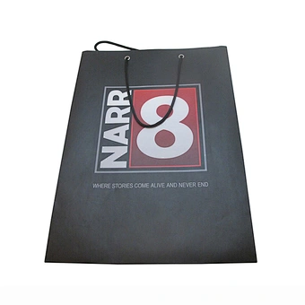 Custom Private Logo Printed paper bag Black Small Personalized Luxury Shopping bag Tote Gift Paper Bags